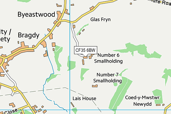 CF35 6BW map - OS VectorMap District (Ordnance Survey)