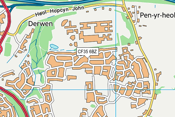 CF35 6BZ map - OS VectorMap District (Ordnance Survey)