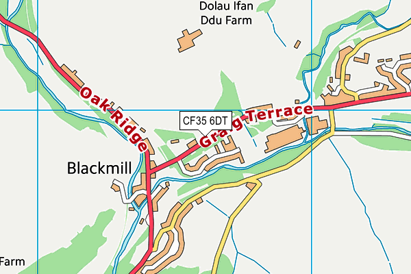 CF35 6DT map - OS VectorMap District (Ordnance Survey)