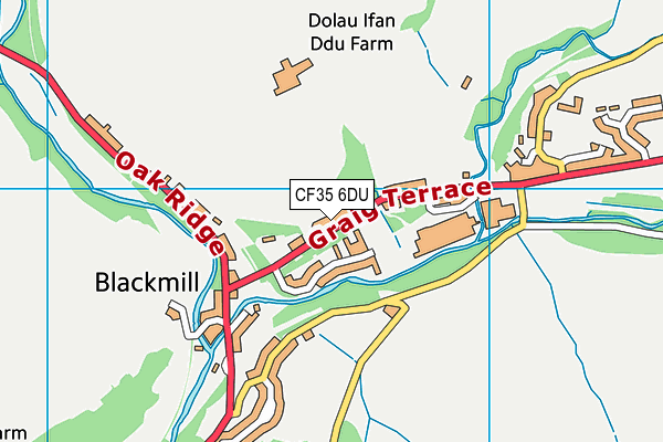 CF35 6DU map - OS VectorMap District (Ordnance Survey)