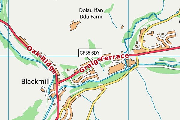 CF35 6DY map - OS VectorMap District (Ordnance Survey)