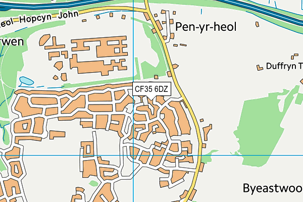 CF35 6DZ map - OS VectorMap District (Ordnance Survey)