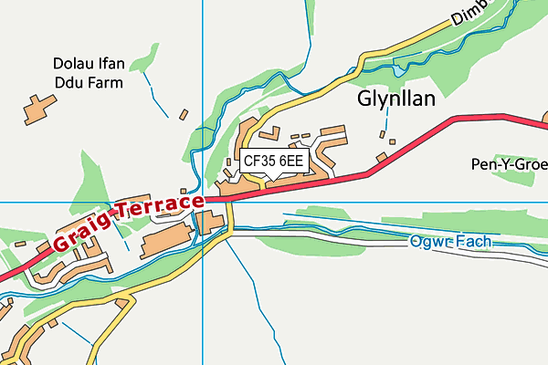 CF35 6EE map - OS VectorMap District (Ordnance Survey)