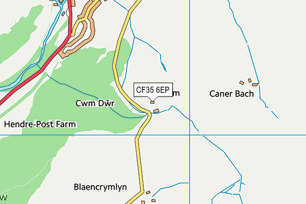 CF35 6EP map - OS VectorMap District (Ordnance Survey)