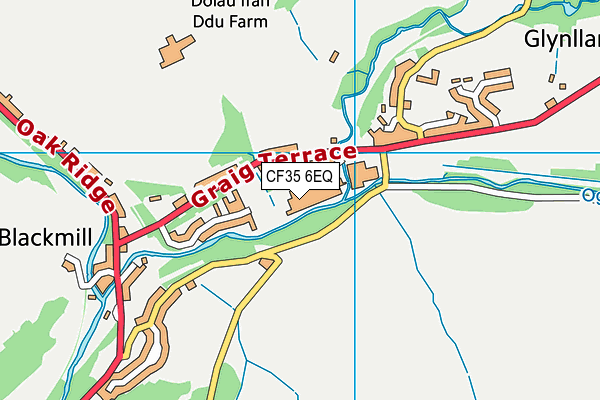 CF35 6EQ map - OS VectorMap District (Ordnance Survey)