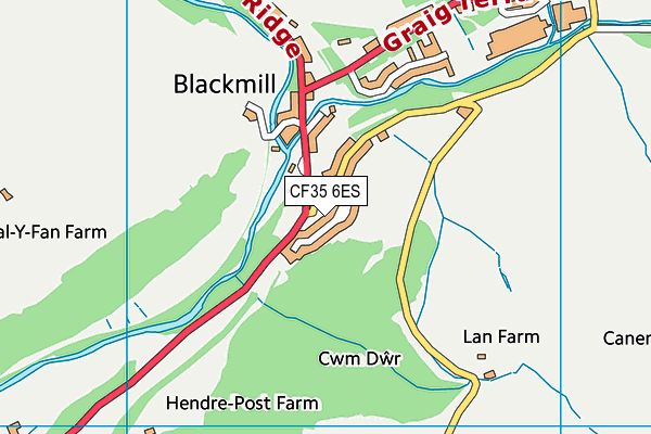 CF35 6ES map - OS VectorMap District (Ordnance Survey)