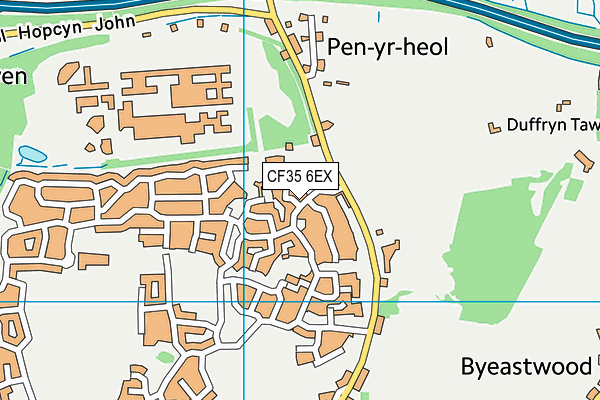 CF35 6EX map - OS VectorMap District (Ordnance Survey)