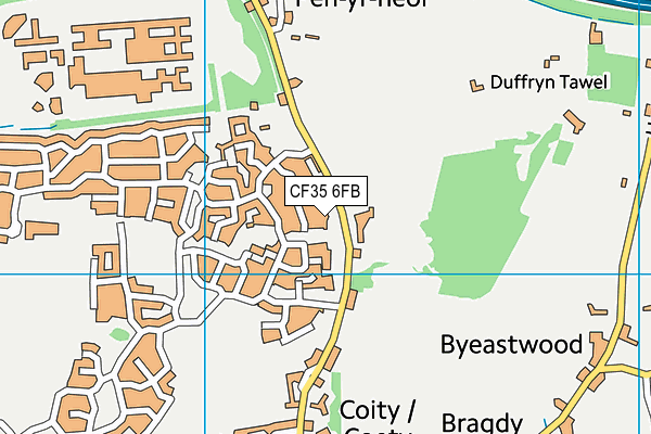CF35 6FB map - OS VectorMap District (Ordnance Survey)