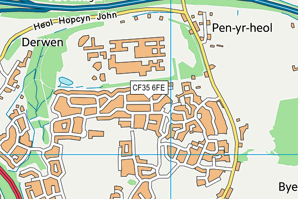 CF35 6FE map - OS VectorMap District (Ordnance Survey)