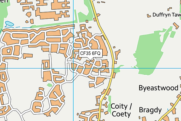 CF35 6FQ map - OS VectorMap District (Ordnance Survey)