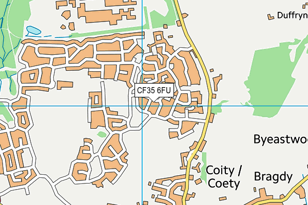 CF35 6FU map - OS VectorMap District (Ordnance Survey)