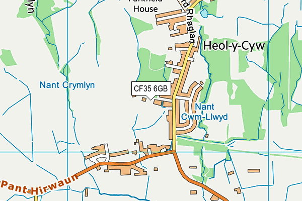 CF35 6GB map - OS VectorMap District (Ordnance Survey)