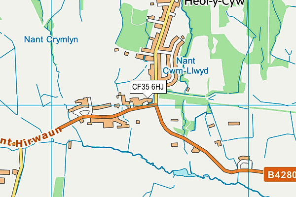 CF35 6HJ map - OS VectorMap District (Ordnance Survey)