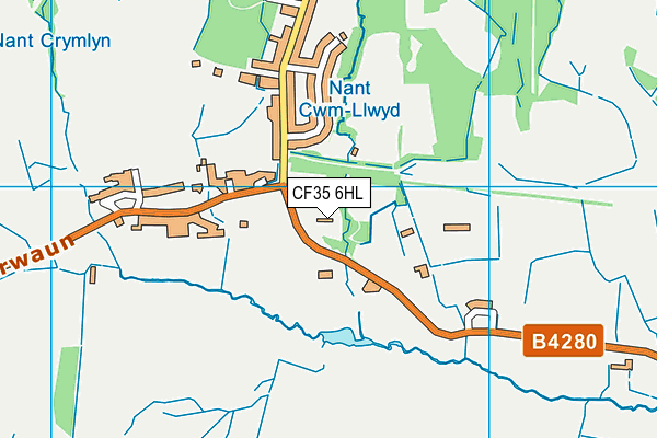 CF35 6HL map - OS VectorMap District (Ordnance Survey)