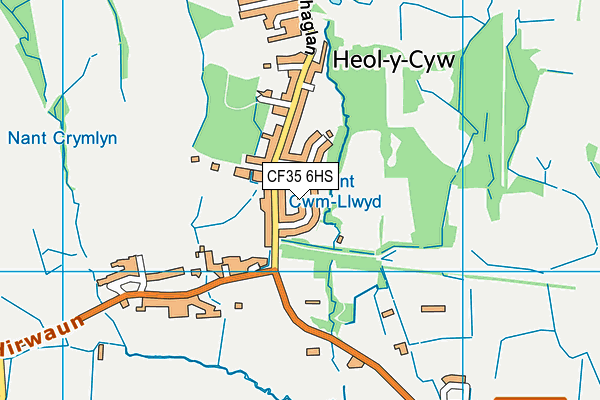 CF35 6HS map - OS VectorMap District (Ordnance Survey)