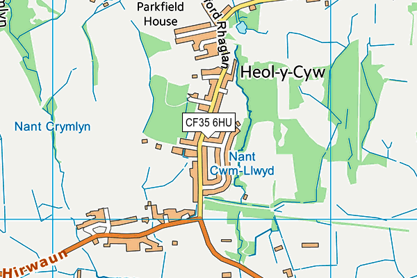 CF35 6HU map - OS VectorMap District (Ordnance Survey)