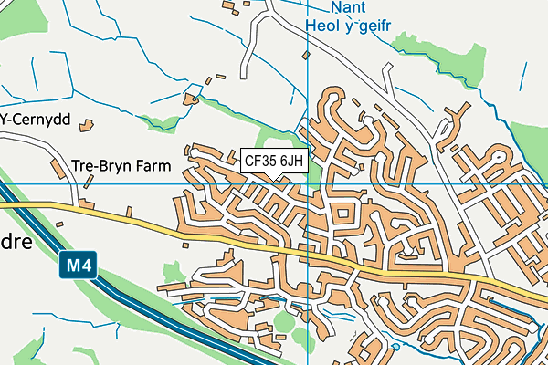 CF35 6JH map - OS VectorMap District (Ordnance Survey)