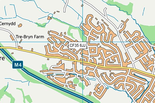 CF35 6JJ map - OS VectorMap District (Ordnance Survey)