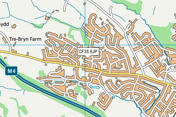 CF35 6JP map - OS VectorMap District (Ordnance Survey)