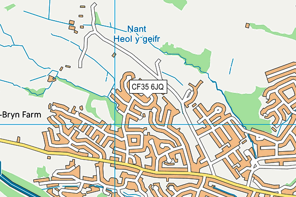 CF35 6JQ map - OS VectorMap District (Ordnance Survey)