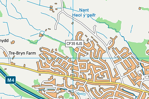 CF35 6JS map - OS VectorMap District (Ordnance Survey)