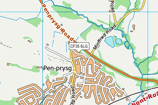 CF35 6LG map - OS VectorMap District (Ordnance Survey)