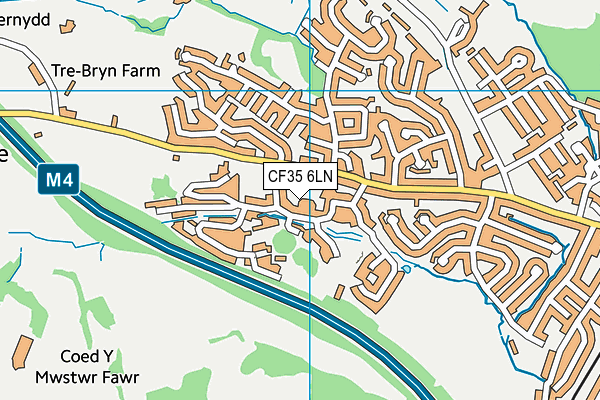 CF35 6LN map - OS VectorMap District (Ordnance Survey)