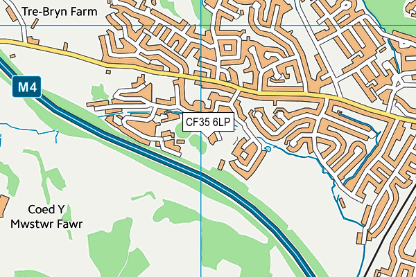 CF35 6LP map - OS VectorMap District (Ordnance Survey)