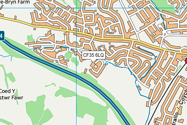 CF35 6LQ map - OS VectorMap District (Ordnance Survey)