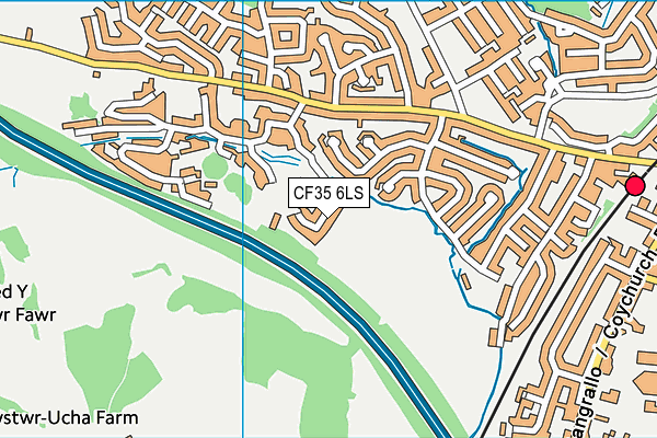 CF35 6LS map - OS VectorMap District (Ordnance Survey)