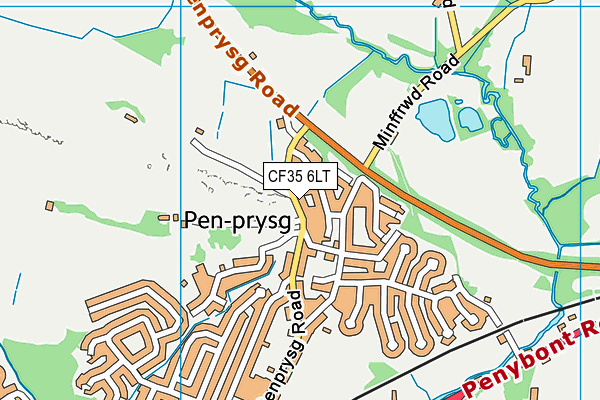 CF35 6LT map - OS VectorMap District (Ordnance Survey)