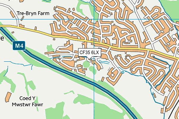 CF35 6LX map - OS VectorMap District (Ordnance Survey)