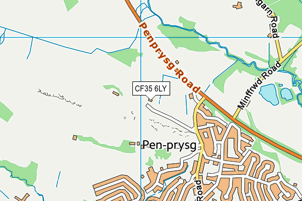 CF35 6LY map - OS VectorMap District (Ordnance Survey)