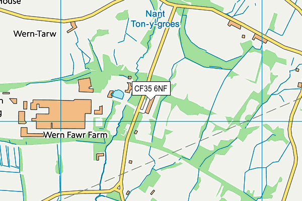 CF35 6NF map - OS VectorMap District (Ordnance Survey)