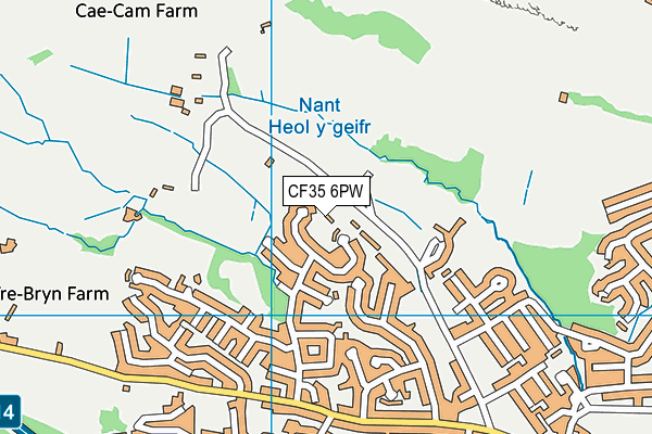 CF35 6PW map - OS VectorMap District (Ordnance Survey)