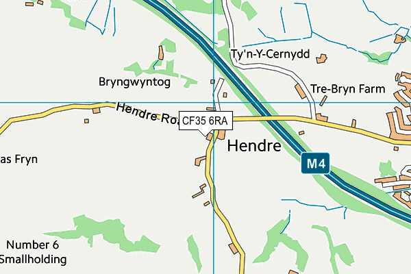 CF35 6RA map - OS VectorMap District (Ordnance Survey)