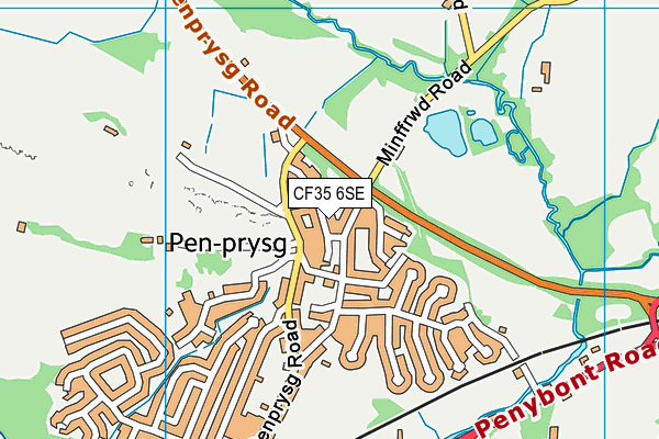 CF35 6SE map - OS VectorMap District (Ordnance Survey)