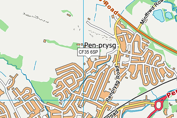 CF35 6SP map - OS VectorMap District (Ordnance Survey)