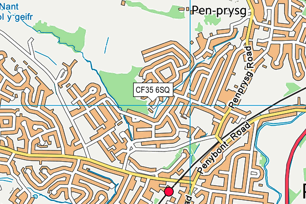 CF35 6SQ map - OS VectorMap District (Ordnance Survey)