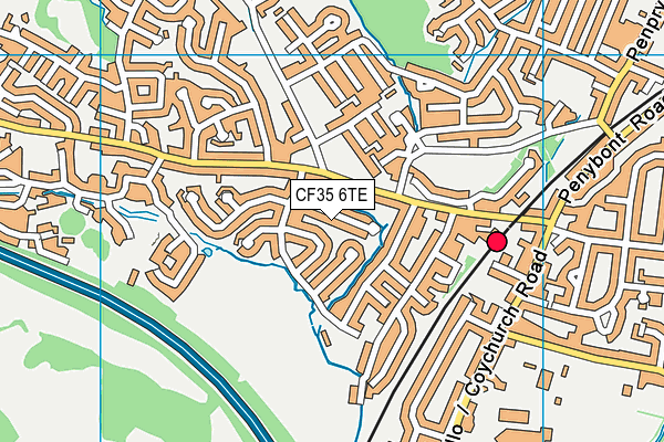 CF35 6TE map - OS VectorMap District (Ordnance Survey)