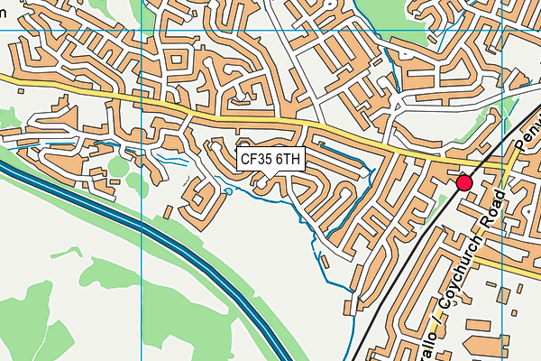 CF35 6TH map - OS VectorMap District (Ordnance Survey)