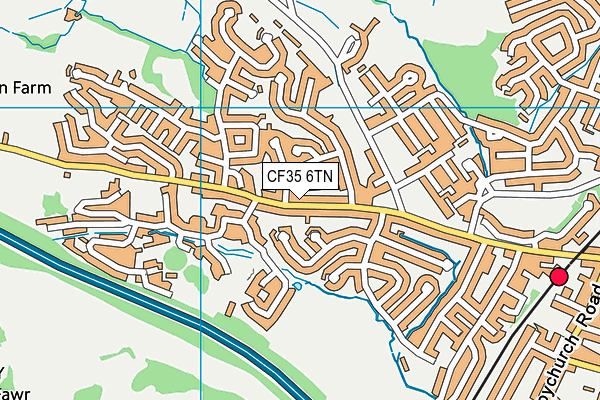 CF35 6TN map - OS VectorMap District (Ordnance Survey)