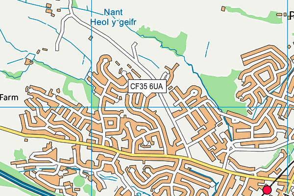 CF35 6UA map - OS VectorMap District (Ordnance Survey)