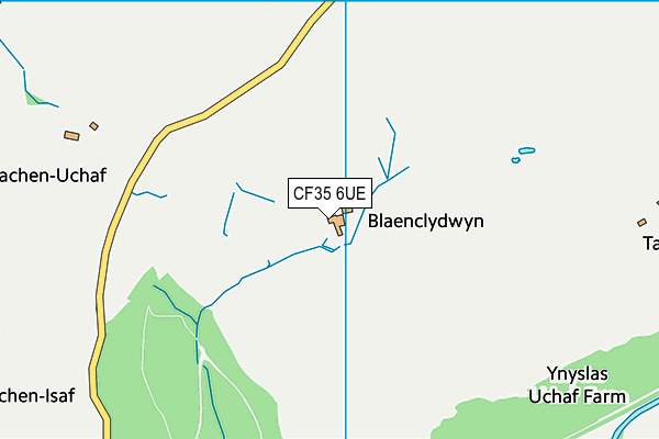 CF35 6UE map - OS VectorMap District (Ordnance Survey)