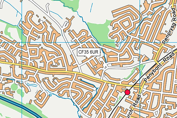 CF35 6UR map - OS VectorMap District (Ordnance Survey)