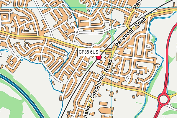 CF35 6US map - OS VectorMap District (Ordnance Survey)