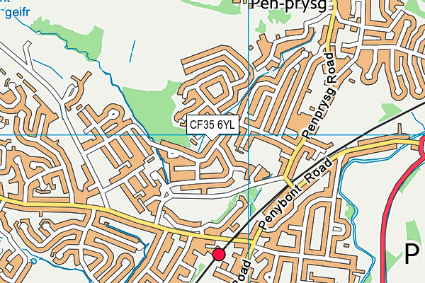 CF35 6YL map - OS VectorMap District (Ordnance Survey)