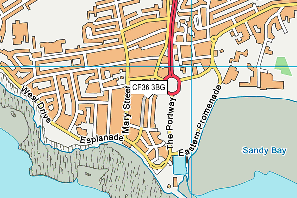 CF36 3BG map - OS VectorMap District (Ordnance Survey)