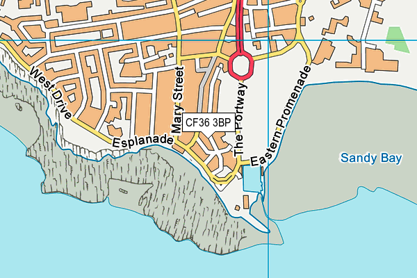 CF36 3BP map - OS VectorMap District (Ordnance Survey)