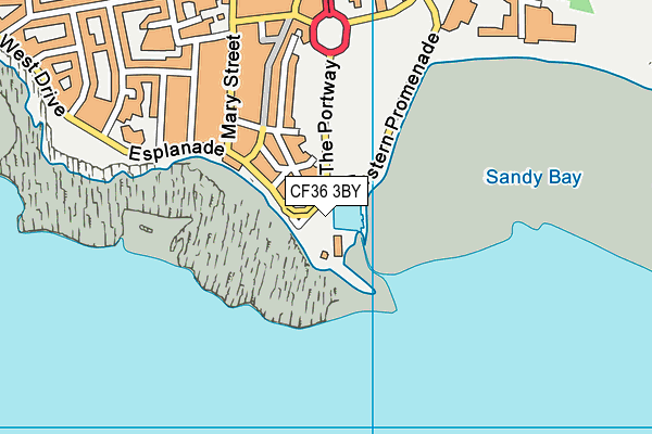 CF36 3BY map - OS VectorMap District (Ordnance Survey)